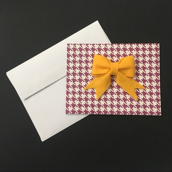 HANDMADE 5 Pack Blank 3D Bow Cards - Any Occassion - Picture 1 of 4
